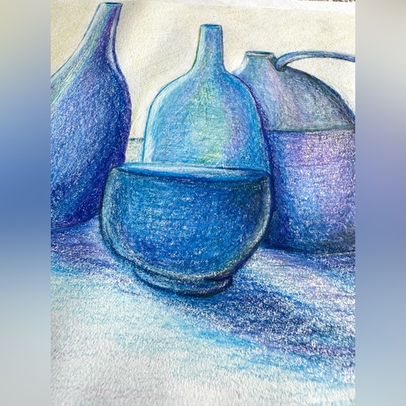 NEW Handmade Hand Crafted Original Artwork Home Still Life Art Pencil Drawing - Picture 5 of 5